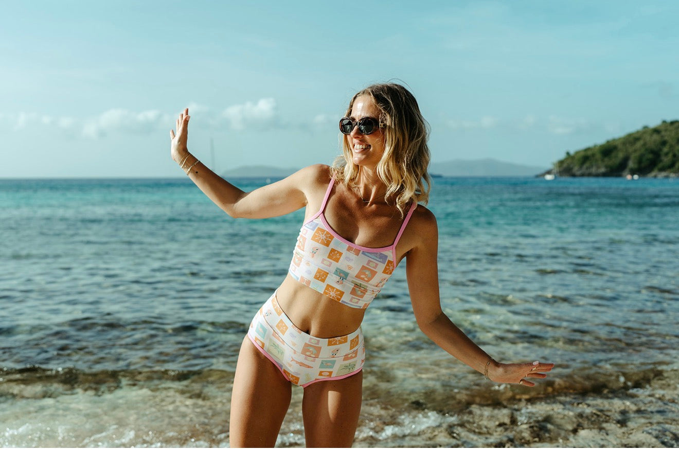 Lainsnow X The Last Mango - Seabrook Skinny Top- Postcards From